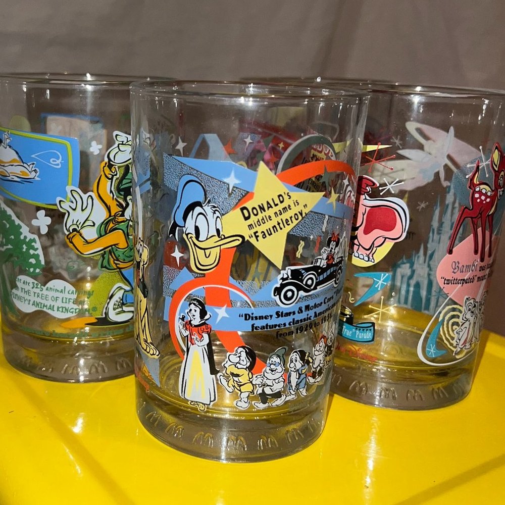 4 VINTAGE MCDONALDS WALT DISNEY WORLD 100 YEARS SET